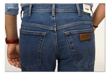 WRANGLER spodnie SLIM high waist BLUE jeans TEXAS SLIM _ W30 L32
