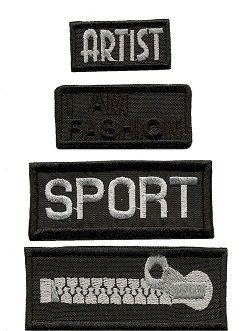kmpl. 4 zamek sport termo haft SM naszywki łaty PL