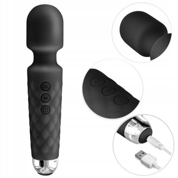 МАССАЖЕР ДЛЯ ТЕЛА МИНИ-ПАЛОЧКА ВИБРАТОР ПРЕМИУМ ЧЕРНЫЙ