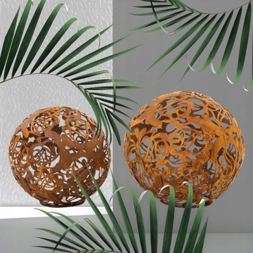 ДЕКОРАТИВНАЯ СВЕТИЛЬНИК САДОВЫЙ ШАР РОЗА УЛИЧНЫЙ САДОВЫЕ ШАРЫ 35 СМ КОРТЕН