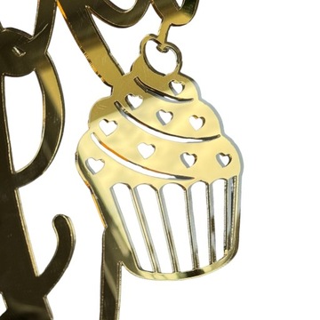 NAPIS SŁODKI STÓŁ złoty LUSTRZANY POŁYSK dekoracja candy bar