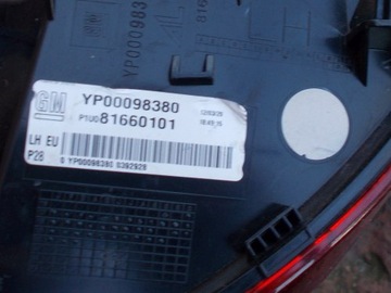 OPEL GRANDLAND X SVĚTLO LEVÝ ZADNÍ W BLATNÍK YP00098380