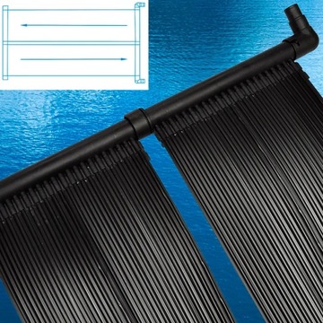 vidaXL Panele solarne do podgrzewania basenu, 6 szt., 80x620 cm