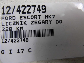 FORD ESCORT MK7 PŘÍSTROJOVÁ DESKA BUDÍKY 1,3B 96FB10849AE