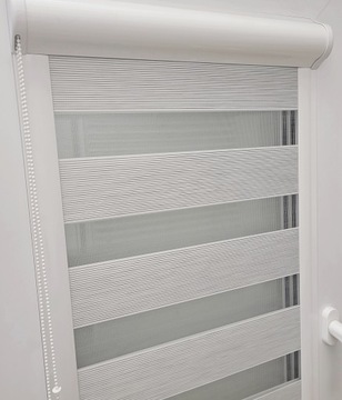 ROLETY DZIEŃ NOC W KASECIE ALU Z PROWADNICAMI
