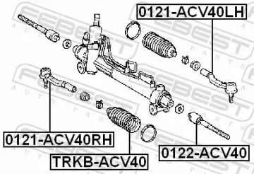 FEBEST КРЫШКА РУЛЕВОЙ ТЯГИ TRKB-ACV40