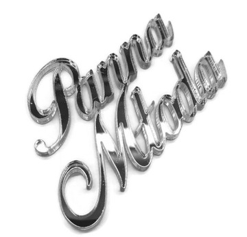 Декоративные надписи Жених и Невеста серебро