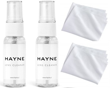 Płyn do czyszczenia okularów 2 x Hayne Lens Cleaner 30ml + 2 x ściereczka