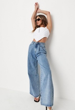 MISSGUIDED GORSETOWY BIAŁY CROP TOP COY XXJ__M