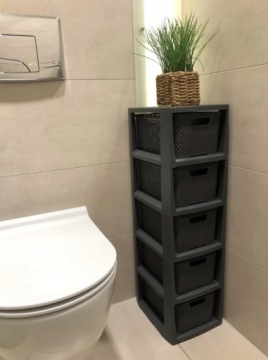 КНИЖНЫЙ ШКАФ ПОЛКА С 5 КОРЗИНАМИ ЯЩИКИ ДЛЯ ВАННОЙ КОМНАТЫ