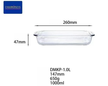 БЛЮДО АЛМАЗНОЕ ВОЗДУХОСТОЙКОЕ 1Л