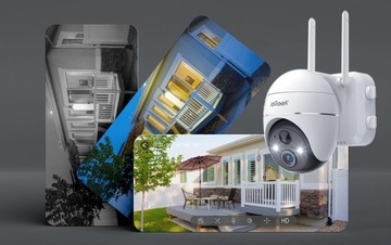 Kamera Zewnętrzna Baterie Obrotowa Bezpieczeństwa WiFi 2K 3MPx 4x ZOOM 32GB