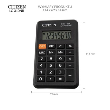 Маленький карманный калькулятор CITIZEN LC-310NR