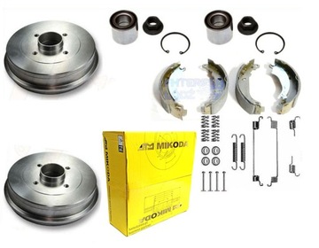 BĘBNY 180mm SZCZĘKI ŁOŻYSKO SPRĘŻYNKI RENAULT CLIO II 2 THALIA I LOGAN