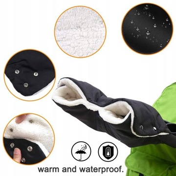 MUFKA RĘKAWICZKI DO WÓZKA NA RĘKĘ Z POLAREM RĘKAWICE NA WÓZEK DZIECIĘCY