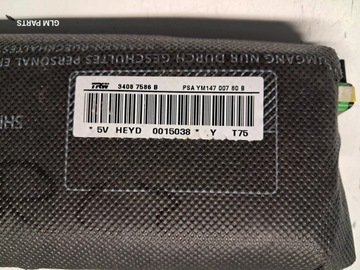 PEUGEOT RCZ ULOŽENÍ VZDUCHOVÁ AIRBAG SEDADLA ZVEDÁK YM14700780
