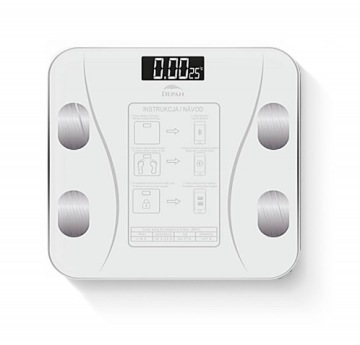 Ваги для ванної аналітичні DEPAN BLUETOOTH BMI 180 кг біла + батарейки