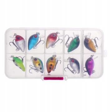 10 /pudło Mini przynęty wędkarskie 2,6 cm