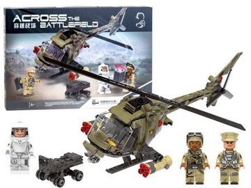 TECHNICZNE KLOCKI WOJSKO HELIKOPTER FIGURKI 425el