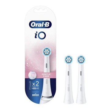 2X ORYGINALNE końcówki do szczoteczki Oral-B iO Gentle Care białe