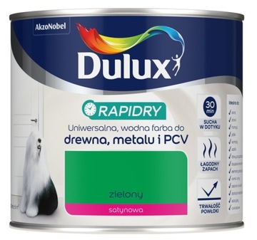 FARBA DULUX RAPIDRY- do drewna, zielona, 0.4l