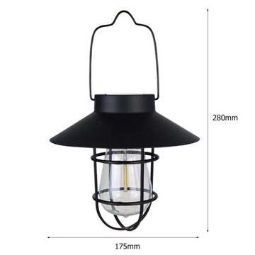 Retro latarnia solarna lampa ogrodowa wiszące na