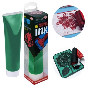 Farba graficzna tusz do linorytu Essdee Premium ZIELONA 100ml do linoleum