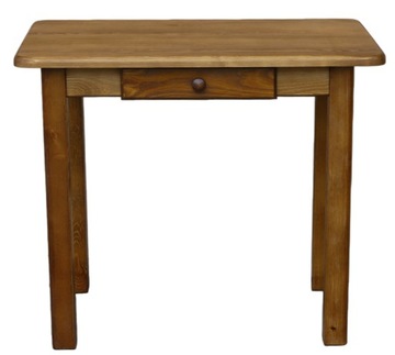 STÓŁ KUCHENNY Z SZUFLADĄ 100X60 DREWNIANY DĄB