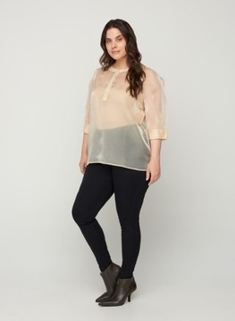 ZZ3 ZIZZI КРЕМОВАЯ БЛУЗКА ИЗ ОРГАНЗЫ 46 48