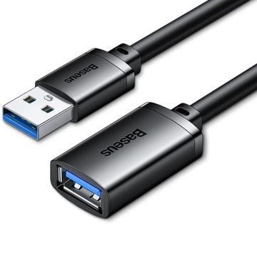 BASEUS KABEL USB MĘSKI ŻEŃSKI PRZEDŁUŻACZ USB 3.0 TRANSFER DANYCH 5GB/S 1M