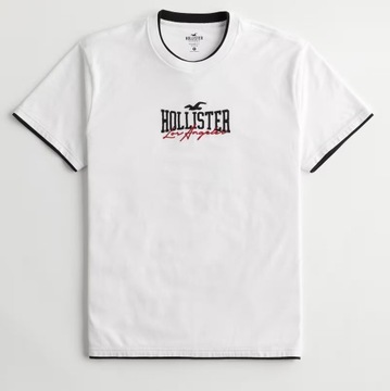 t-shirt Hollister Abercrombie koszulka M biała