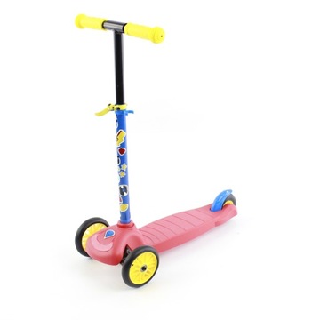 Трехколесный самокат с регулируемым рулем.