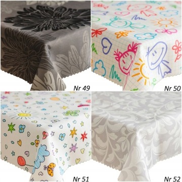 СКАТЕРТЬ ПЯТНЕУСТОЙЧИВАЯ 140x220 ПОЛИРОВКА РАЗНЫЕ УЗОРЫ №.