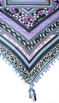 DAMSKA WZORZYSTA CHUSTA NA RAMIONA SZAL KRATA