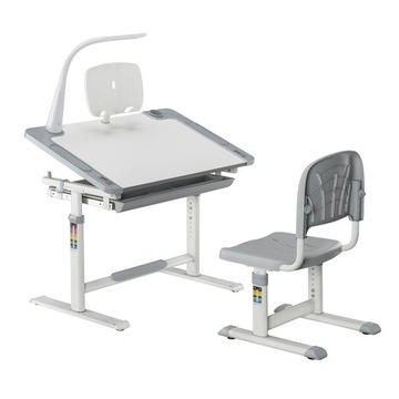 Комплект Lupin Grey Регулируемый письменный стол со стулом