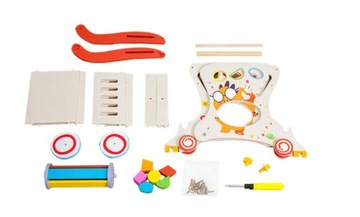 ДЕРЕВЯННАЯ ОБРАЗОВАТЕЛЬНАЯ КОЛЯСКА WALKER PUSH MONTESSORI С РЕГУЛИРУЕМОЙ ВЫСОТОЙ