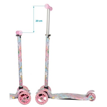 3-КОЛЕСНЫЙ БАЛАНСИРОВАННЫЙ СКУТЕР ENERO MAXI UNICORN СО СВЕТОДИОДНЫМИ КОЛЕСАМИ