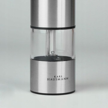 Электрическая мельница для соли и перца, стальная, автоматическая.