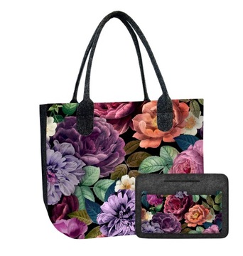 Zestaw Bertoni duża torba filcowa Lady XL Enigma + pojemny organizer