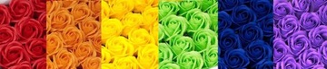AwGifts_Tęczowy Zestaw Róż Mydlanych MIX kolorów