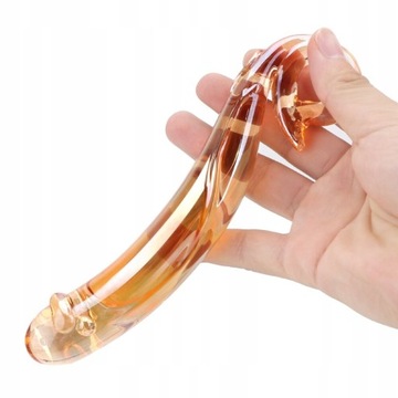 złoty szklany wibrator Dildo ze szkła