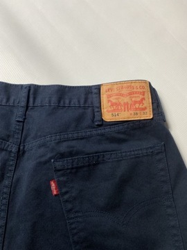 Levi's 514 STRAUSS LEVIS oryginalne granatowe Spodnie W 38 L 33