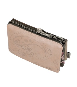 ANEKKE mały portfel damski portmonetka portfelik Peace & Love Pink