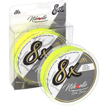 Plecionka Mikado Nihonto OCTA BRAID 8X 150m Fluo - 0.18mm