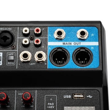 5-полосный пластинчатый DJ-микшер, консольная система со звуковой картой