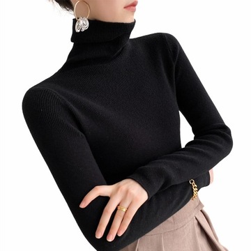 CIEPŁY ŁADNY MODA KOBIECY SWETER GOLF ZIMY,L (40)