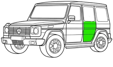 ДВЕРЬ ЗАДНЯЯ ЛЕВАЯ MERCEDES G GELENDA WOLF PUCH 5D