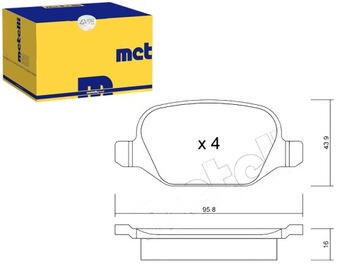 KOMPLET KLOCKÓW HAMULCOWYCH METELLI 9951222 773626