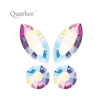 Quarkee biżuteria nazębna Crystal Clear AB tęczowy motylek
