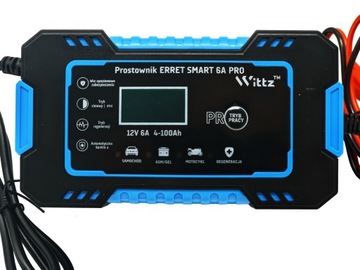 ВЫПРЯМИТЕЛЬНОЕ ЗАРЯДНОЕ УСТРОЙСТВО LCD ERRET SMART 6A PRO 12V 6A